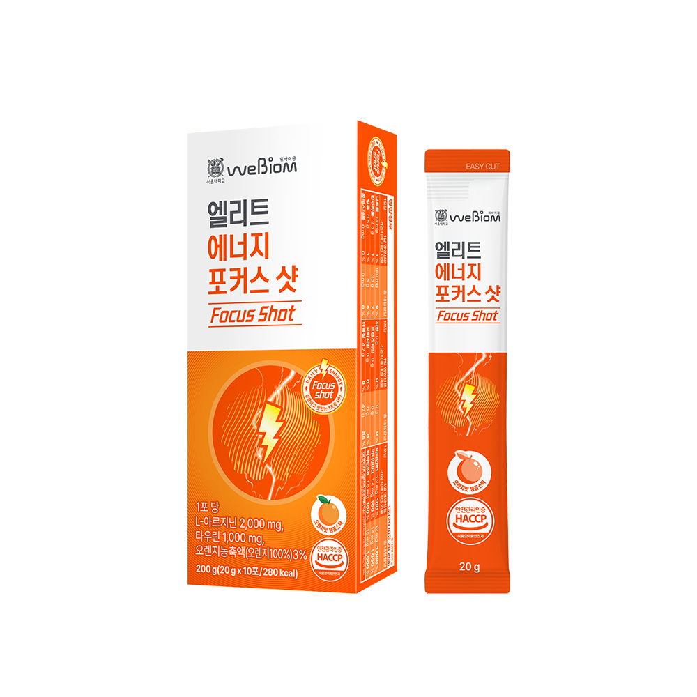 위바이옴 엘리트 <b>에너지 포커스</b>샷 20g x 10포, 1개