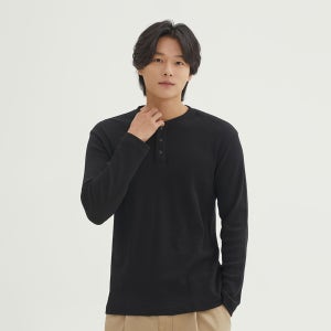 스파오 와플 헨리넥 긴팔티_SPLWF49C03