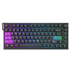 YUNZII RT75 PRO 듀얼 8K 무선 게이밍 키보드, 빠른 트리거 기계식 홀 효과 자기 키보드, RGB 커스텀 SOCD/DKS