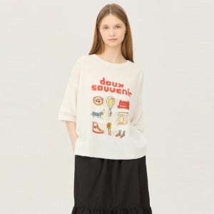 [롯데백화점] 베네통 인타샤 반팔 니트 BAKPA2611 LE1220981209