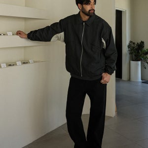 (L-7XL)굿윈 스탠카라 블루종 6055[UUS 빅사이즈 배색디테일 안감메쉬]