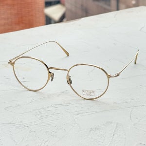 아이반7285 안경테 199 C902 46size 골드 라운드 티타늄 고도근시