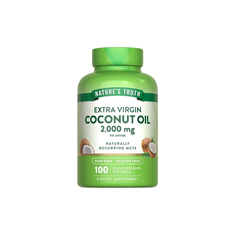Nature’s Truth <b>네이처스 트루</b> 엑스트라 버진 코코넛 오일 2000mg 100소프트젤  1개  100정