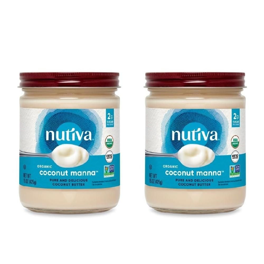 미국 누티바 오가닉 <b>코코넛 버터</b> 퓨레 크리미 스프레드 425g X 2개