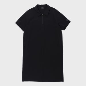 [디스트나인] 스트링 반팔 카라 원피스 BLACK (LP2OF220-076)