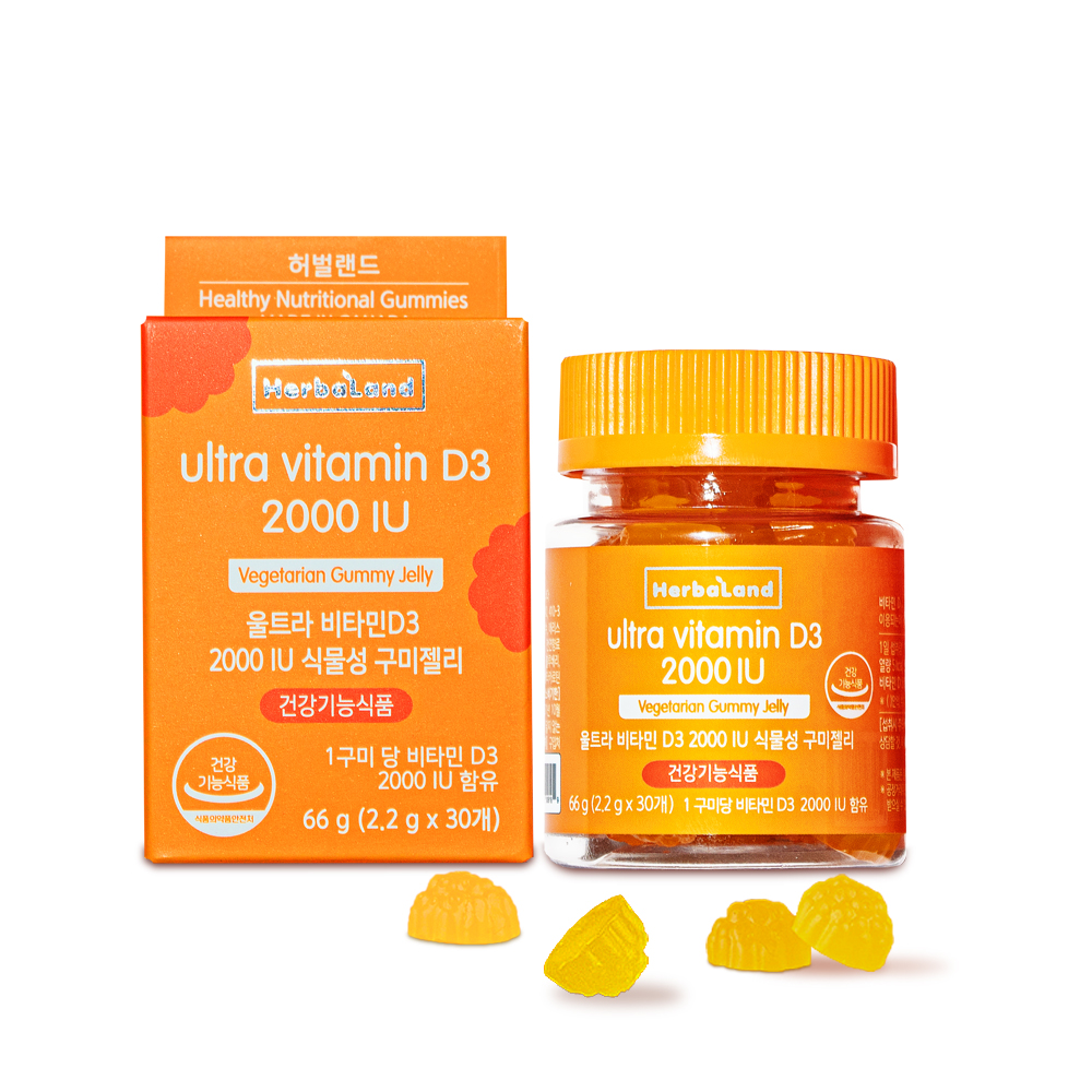 허벌랜드 비타민 D3 1000IU 구미 2.2g x 30구미, 1개