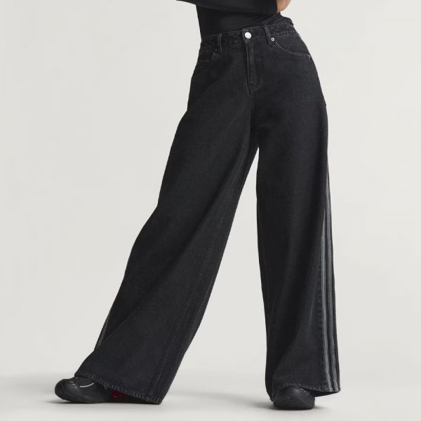 아디다스 아디다스 청바지 아딜레늄 파이어버드 데님 팬츠 트루 블랙 여성 하의 KD2905