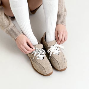 [세인트새틴] 바인 소가죽 레이스업 메리제인 스니커즈 2color