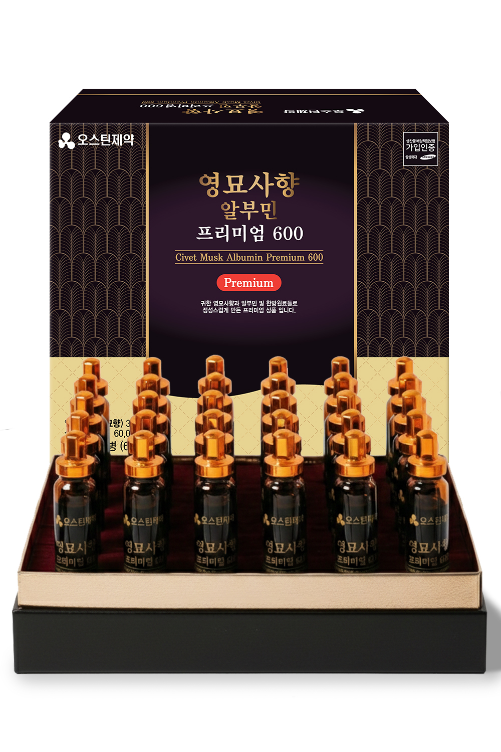 오스틴제약 영묘사향 알부민 프리미엄 600 20ml 30개입, 1개