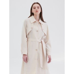 [에고이스트] 싱글 버튼 A라인 트렌치 코트 EN2WC360