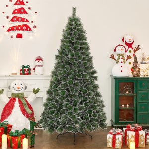 디작소 210cm 누얼 솔잎 눈꽃 크리스마스 중형트리