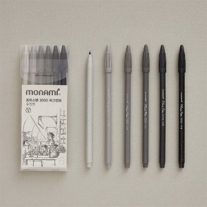 디작소 문구 용품 프러스펜 3000 피그먼트 6색 세트