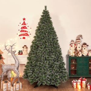 디작소 300cm 대형 누얼 솔잎 눈꽃 트리 교회전시