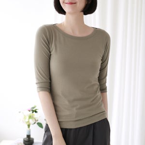 웬디즈갤러리 레이니 보트넥 7부 티셔츠 KTS101