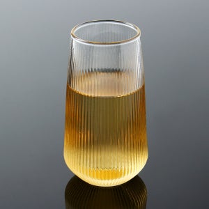 디작소 롱 플리츠 유리컵 2p세트 음료잔 칵테일잔