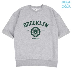 폴앤폴  브루클린 오버핏 반팔 맨투맨 남여공용