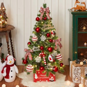 디작소 120cm 크리스마스 눈꽃 트리풀세트(전구포함)