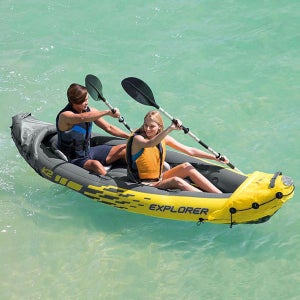 비투비월드 인텍스 익스플로러 에어카약 보트 2인용 노 펌프세트
