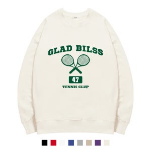 글래드블리스 남여공용 테니스 특양면 오버핏 맨투맨티셔츠