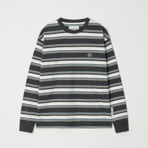 [디써티원] Multi Stripe Long Sleeve Tee (CHARCOAL & IVORY) DU26SK3003CI