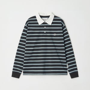 [디써티원] Pinstripe Collar Long Sleeve Tee (CHARCOAL) DU26SK3002CH
