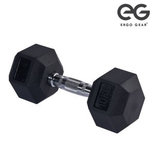 비바스포츠 EG 고무 홈트 헬스 근력 운동 육각 코팅 아령 10kg