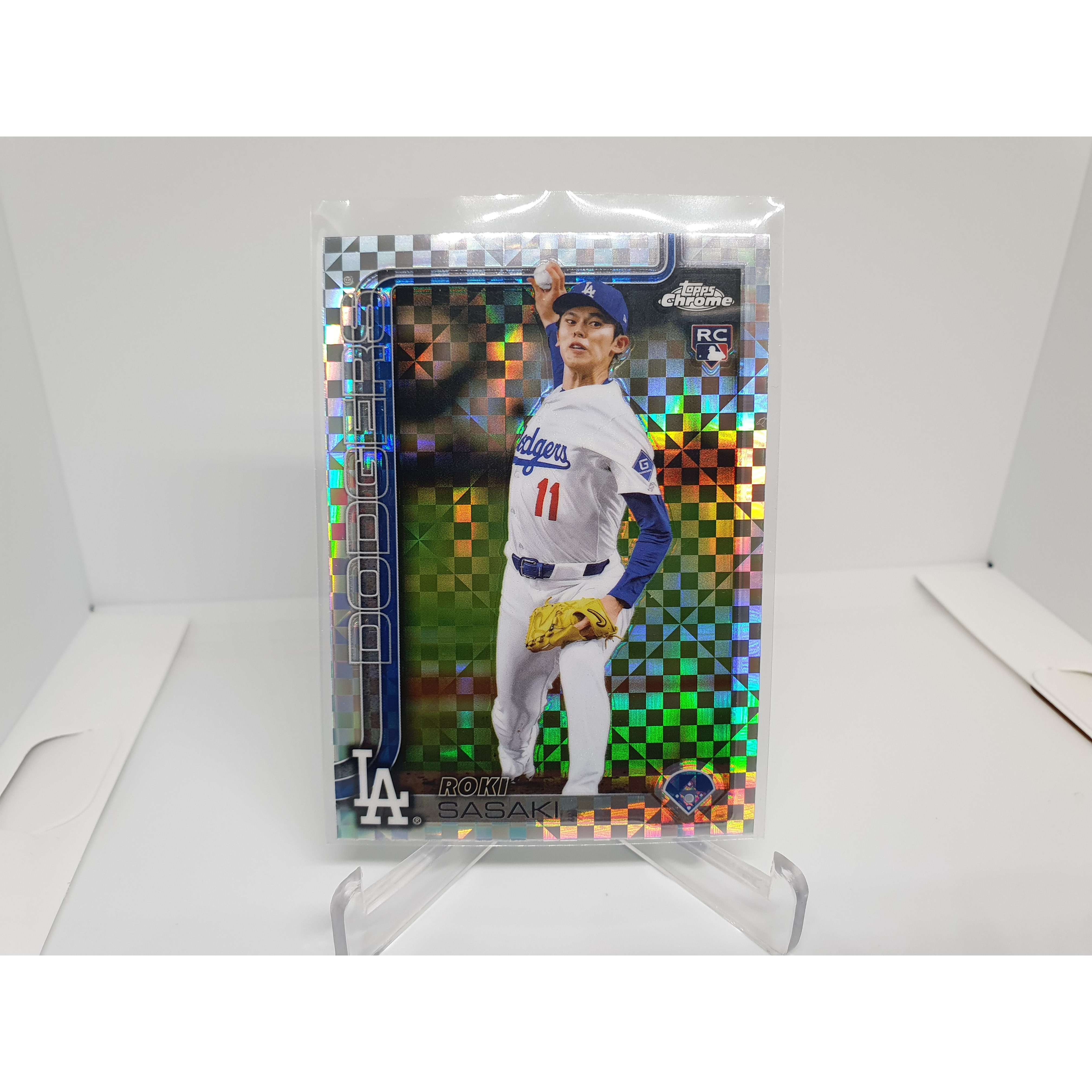 사사키 로키 루키카드 2025 Topps Chrome X-Fractor LA 다저스 MLB카드
