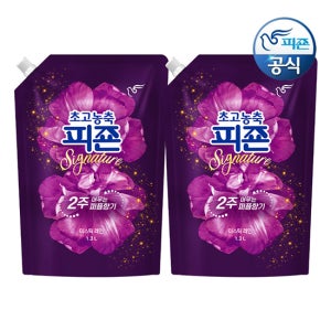 피죤 초고농축 섬유유연제 시그니처 미스틱레인 1.3L 리필 x 2개