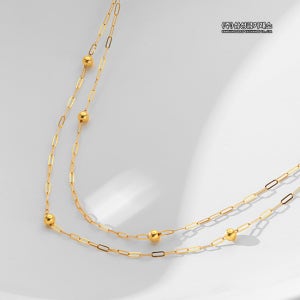 삼성금거래소 24K 클립 볼 목걸이 2줄