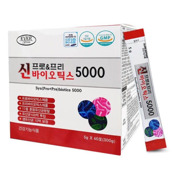 세종바이오 신 프로&amp;<b>프리 바이오틱스 5000</b> x 60포 (2개월분)
