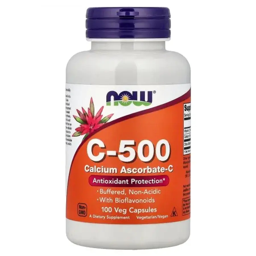 NOW Foods, C-500, <b>아스코르브산칼슘</b>-C, 베지 캡슐 100정