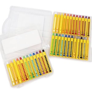 어린이 레일 크레파스 유성색연필 유아채색도구 미술초보 고체형펜