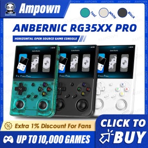 ANBERNIC RG35XX PRO 비디오 게임 콘솔 3.5인치 IPS 화면 TV 출력 스트리밍 RixelHK 다운로더 휴대용 게임 플레이어 어린이 선물