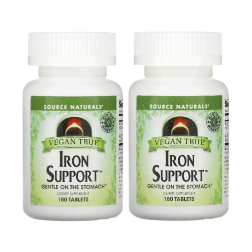소스내추럴스 Vegan True 철분 Iron 아이언 Support 180정, 1개