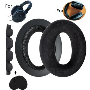SENNHEISER HD650, HD600, HD580, HD660 S, HD565, HD545 헤드폰용 교체용 벨벳 패브릭 + 헤드밴드 이어 패드 쿠션