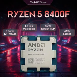 새로운 AMD Ryzen 5 8400F 65W 4NM L3=16M 4.2GHz 6코어 12스레드 R5 8400F 게이밍 프로세서 DDR5 소켓 AM5 (팬 미포함)