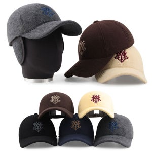 중년 남성 서릿결 모직 기모 볼캡 귀덮개 겨울모자  0213