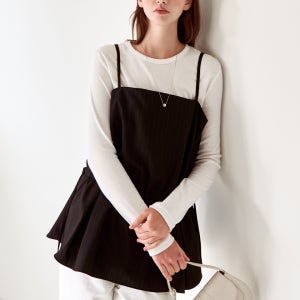 [슬로우롤리] Stripe layered bustier_2 Colors