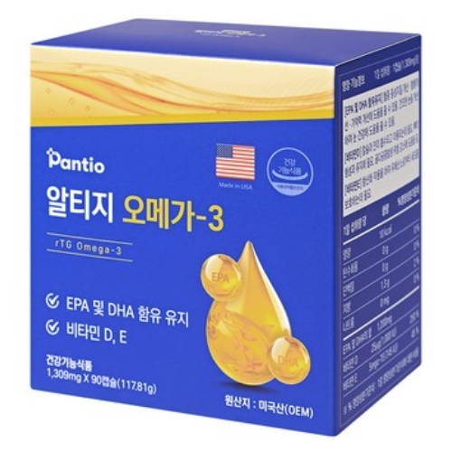 판티오 알티지 오메가3 1309mg x 90캡슐, 1개