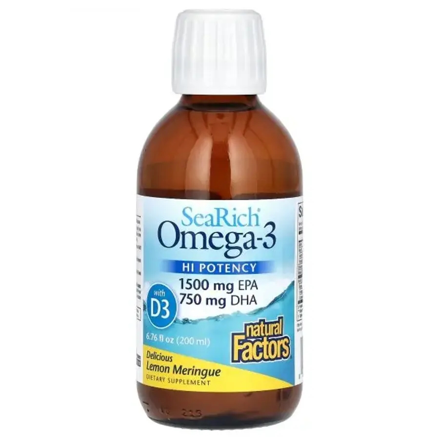 Natural Factors, <b>SeaRich Omega-3 with Vitamin D3</b>, HI Potency, Delicious Lemon Meringue, 6.76 fl oz 2