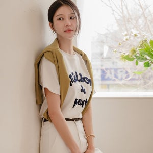 [벨유] 쫀득 메종 반팔 티셔츠[프린팅,반팔,도톰반팔,피치티셔츠,레터링반팔]