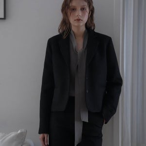 [드헤베] Crop button Jacket [2color]