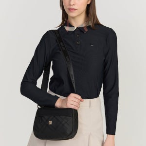 [닥스 골프 여성] 닥스골프 블랙 DD로고 미디움 마이크로백 DNGF6E902BK