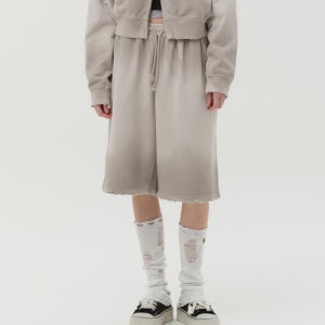 [키르시] 빈티지 워싱 스터드 포인트 하프 팬츠 [오트밀] KTMC5CPS01OTA