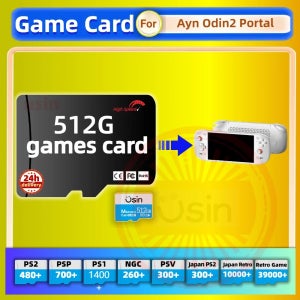 Ayn Odin2 Portal Odin 복고풍 클래식 게임 카드 PS2 PSP 안드로이드 핸드헬드 게임 메모리 TF SD H-Speed 512G Ayn Odin2 포털 Odin 레