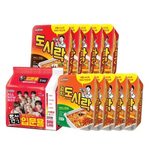 [롯데백화점]  팔도 틈새라면 입문용 x1팩 + 도시락 x5개 + 김치도시락 x5개 LE1221010497