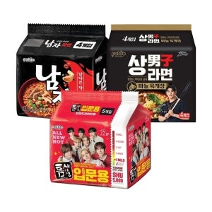 팔도  틈새라면 입문용 x1팩 + 남자라면 x1팩 + 상남자라면 x1팩_684211