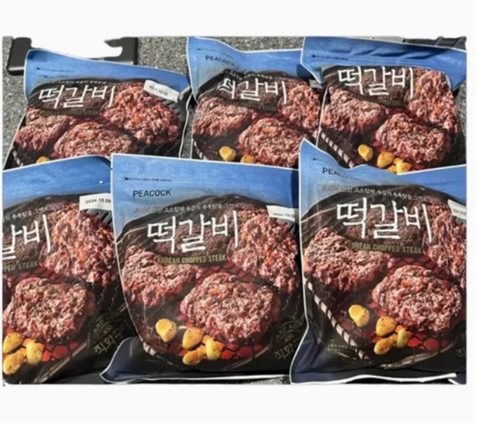 피코크 떡갈비 450g 6팩 총 2.7kg (23,840원) (무료)