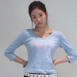 [로긴 앤 로지] I Luv RnR Check Point Long Sleeve Sky Blue