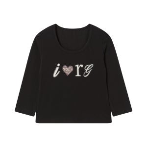 [로긴 앤 로지] I Luv RnR Leopard Point Long Sleeve Black